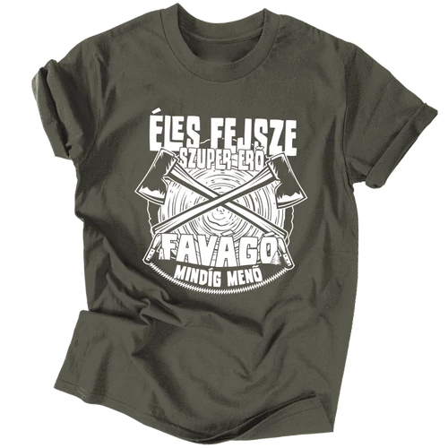 Éles fejsze férfi póló (Grafit)