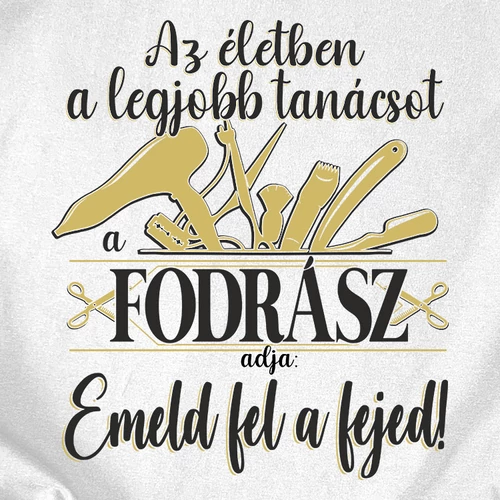 Fodrász tanácsa női póló előnézeti kep (B_Fehér)