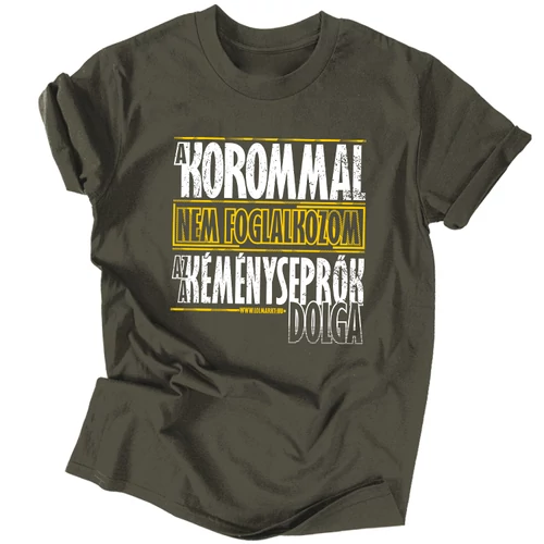 A korommal nem foglalkozom férfi póló (Grafitszürke)