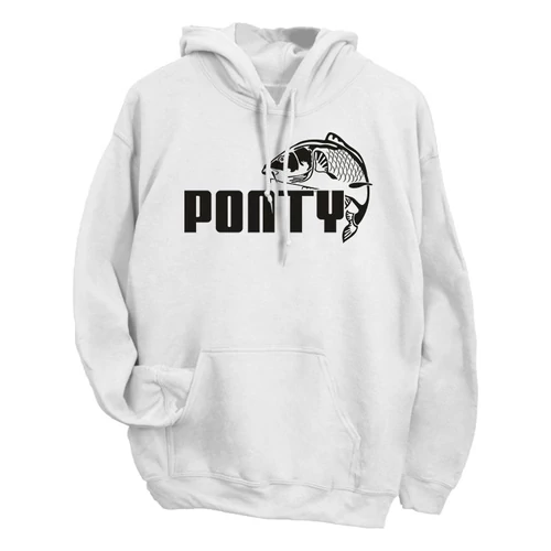 Ponty kapucnis pulóver (Fehér)