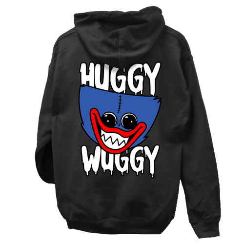 HuggyWuggy kapucnis pulóver (Fekete)