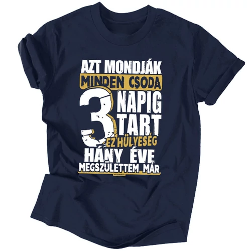 Csodás vagyok férfi póló (sötétkék)