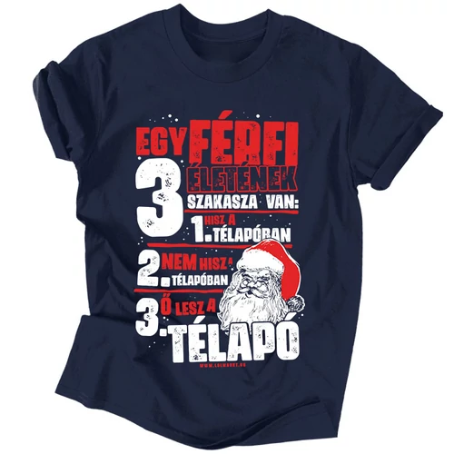 A férfi a télapó férfi póló (Sötétkék)