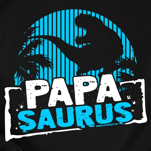 Papasaurus férfi póló (B_Fekete)