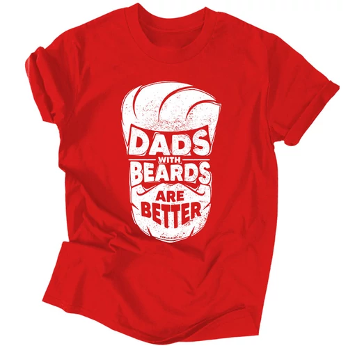 Dads with beards póló (Piros)