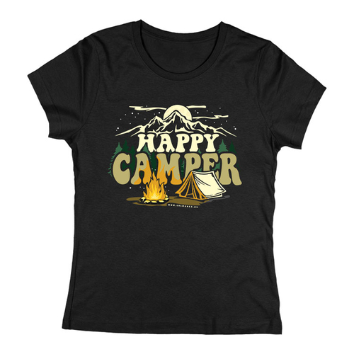 Happy Camper női póló (Fekete)