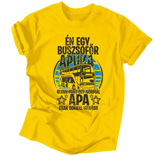 Buszsofőr apuka férfi póló (Citrom)