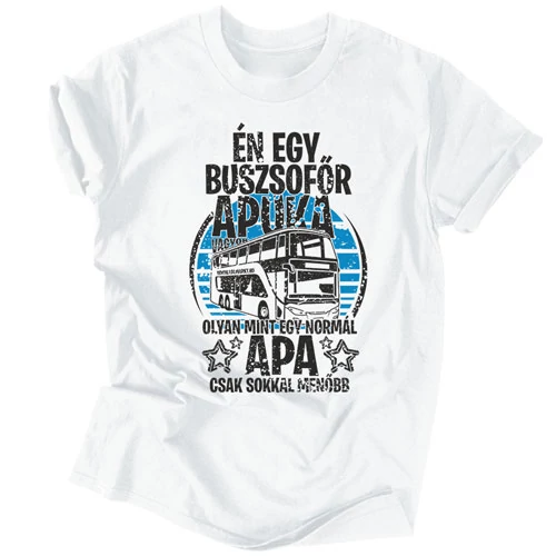 Buszsofőr apuka férfi póló (Fehér)