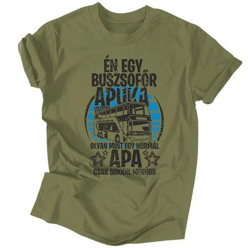 Buszsofőr apuka férfi póló (Millitary)