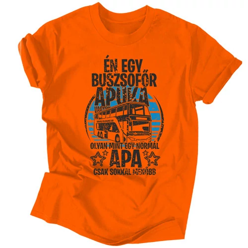 Buszsofőr apuka férfi póló (Narancs)