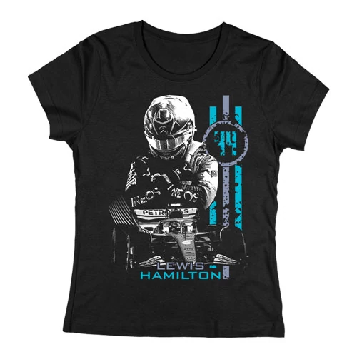 Lewis Hamilton női póló (Fekete)