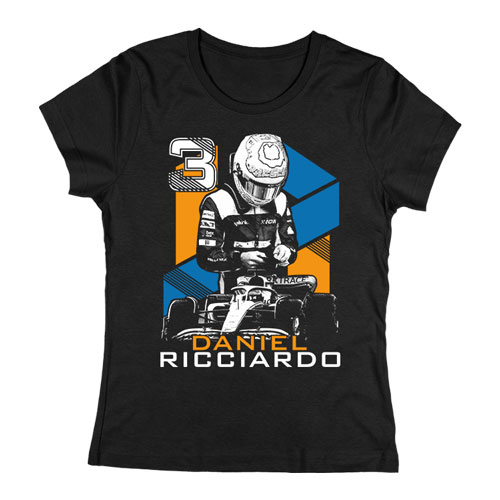 Daniel Ricciardo női póló (Fekete)