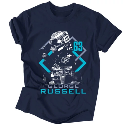 George Russell férfi póló (Sötétkék)