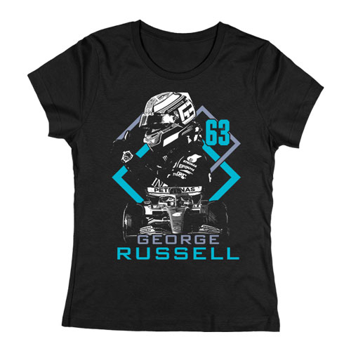 George Russell női póló (Fekete)