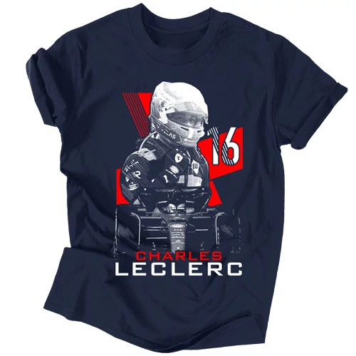 Charles Leclerc férfi póló (Sötétkék)