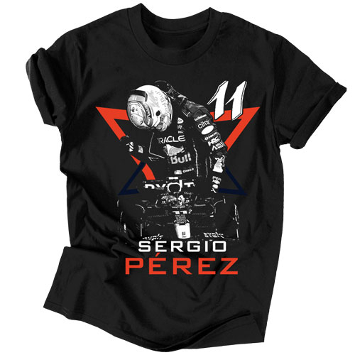 Sergio Pérez férfi póló (Fekete)