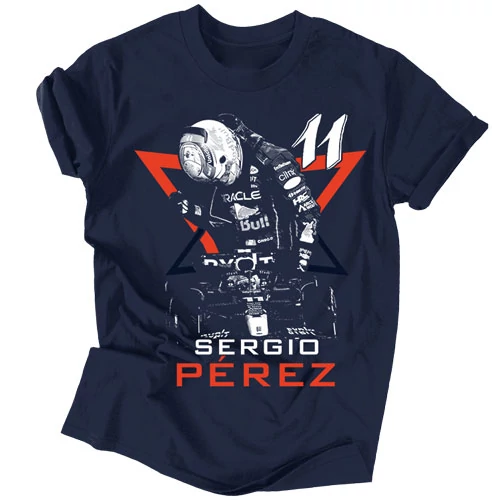Sergio Pérez férfi póló (Sötétkék)