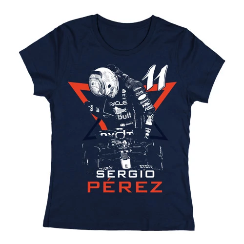 Sergio Pérez női póló (Sötétkék)