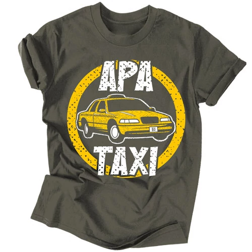 Apa Taxi férfi póló (Grafit)