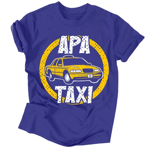 Apa Taxi férfi póló (Királykék)