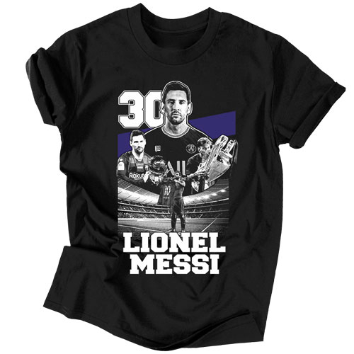 Lionel Messi szurkolói férfi póló (Fekete)