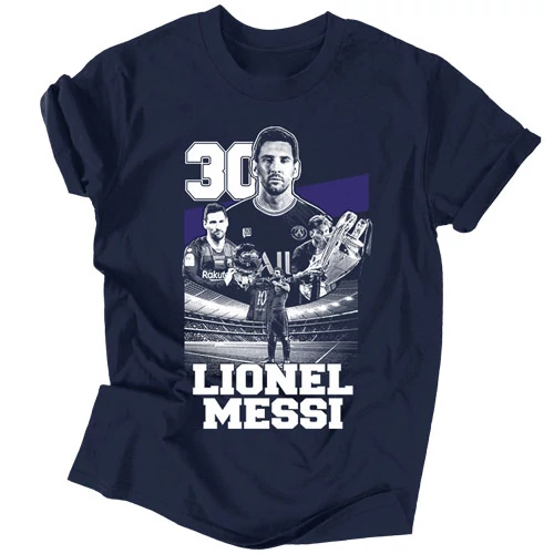 Lionel Messi szurkolói Póló - férfi póló (Sötétkék)