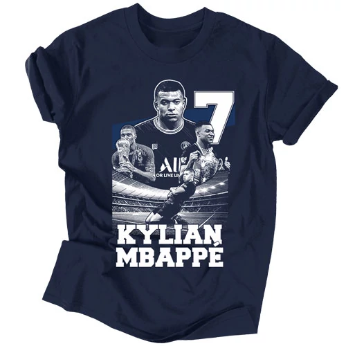 Kylian Mbappé szurkolói Póló - férfi póló (Sötétkék)