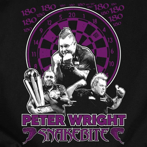 Peter Wright szurkolói Póló - férfi póló (B_Fekete)