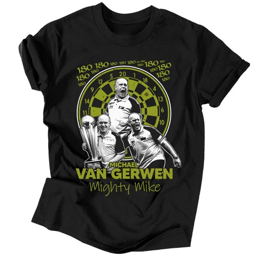 Michael Van Gerwen szurkolói férfi póló (Fekete)