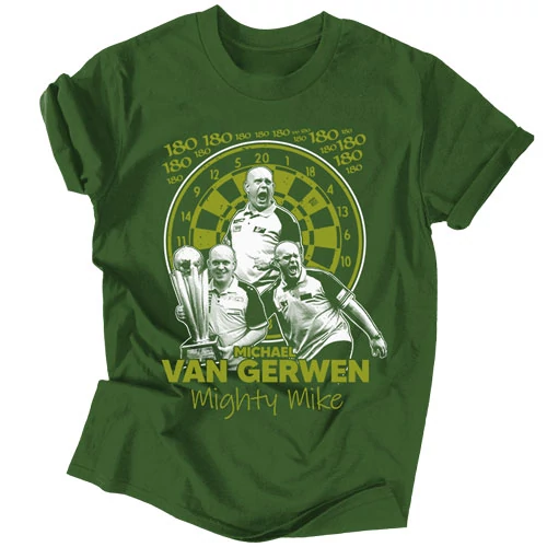 Michael Van Gerwen szurkolói Póló - férfi póló (Sötétzöld)