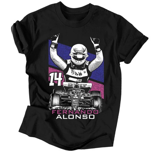 Fernando Alonso férfi póló (Fekete)