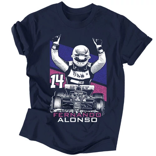 Fernando Alonso férfi póló (Sötétkék)