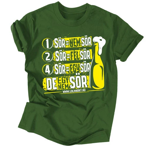 Egy sör nem sör férfi póló (Sötétzöld)