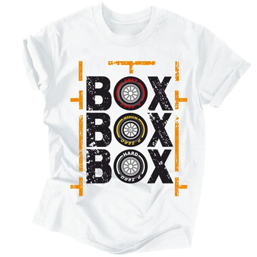 Box Box Box férfi póló (Fehér)