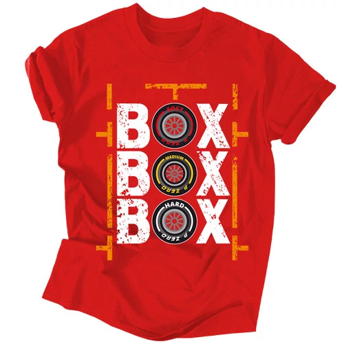 Box Box Box férfi póló (Piros)