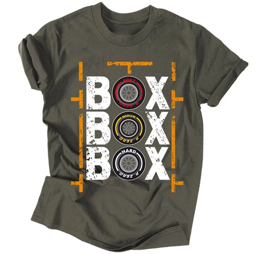 Box Box Box férfi póló (Grafit)