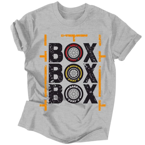 Box Box Box férfi póló (Szürke)