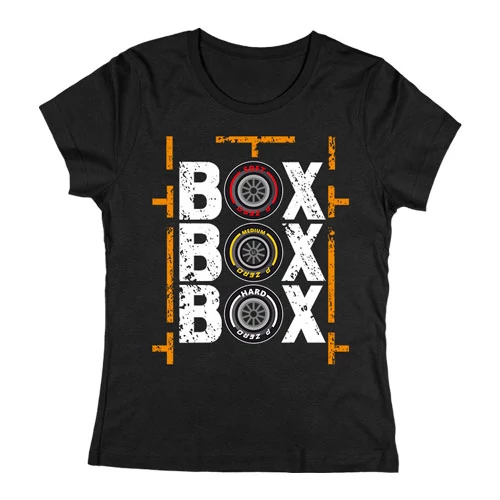 Box Box Box női póló (Fekete)