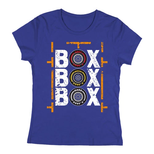 Box Box Box női póló  (Királykék)