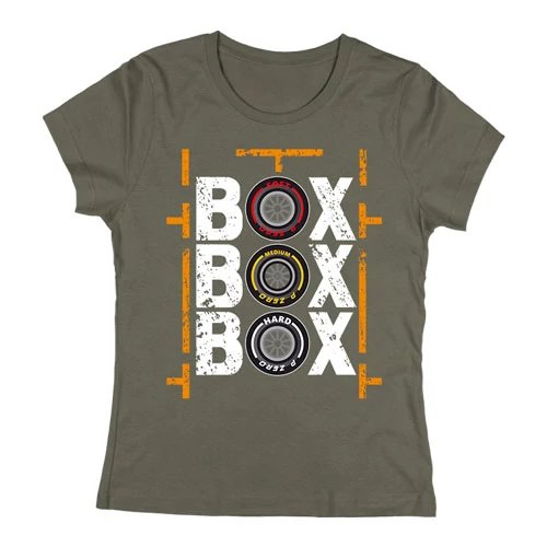 Box Box Box női póló  (Grafit)