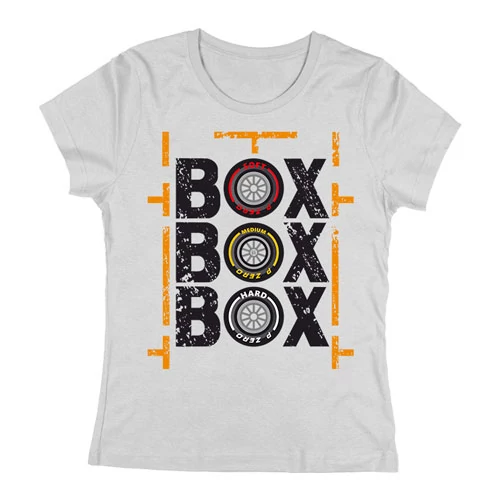 Box Box Box női póló  (Szürke)
