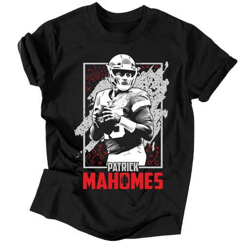 Patric Mahomes szurkolói férfi póló (Fekete)