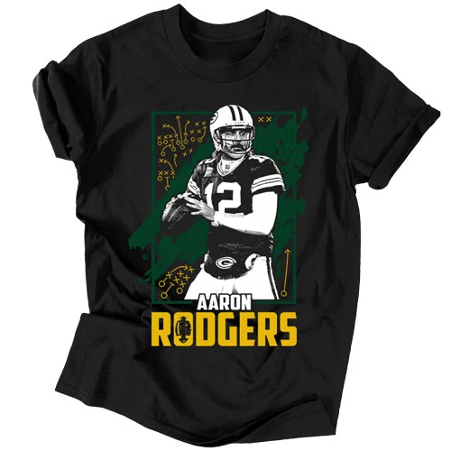Aaron Rodgers szurkolói férfi póló (Fekete)
