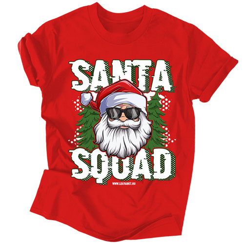 Santa Squad férfi póló (Piros)