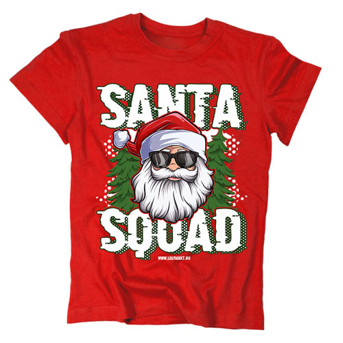 Santa Squad gyerek póló (Piros)