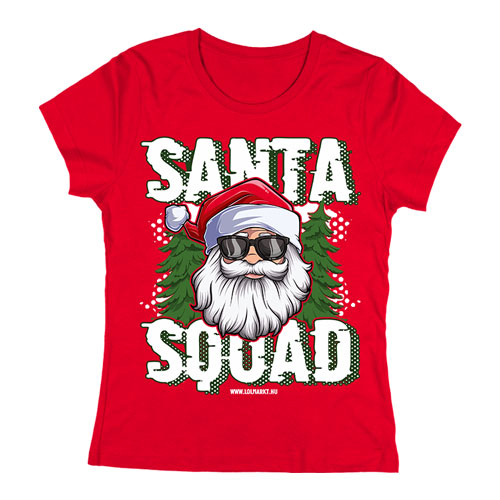Santa Squad női póló (Piros)