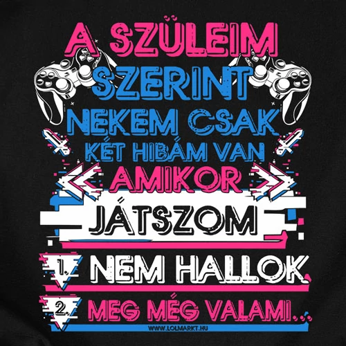 A szüleim szerint férfi póló (B_Fekete)