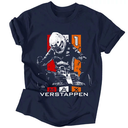 Max Verstappen férfi póló (Sötétkék)