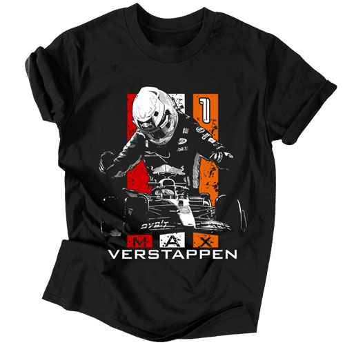 Max Verstappen férfi póló (Fekete)
