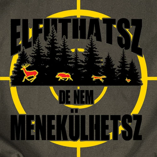 Nem menekülhetsz kapucnis pulóver (B_Grafit)